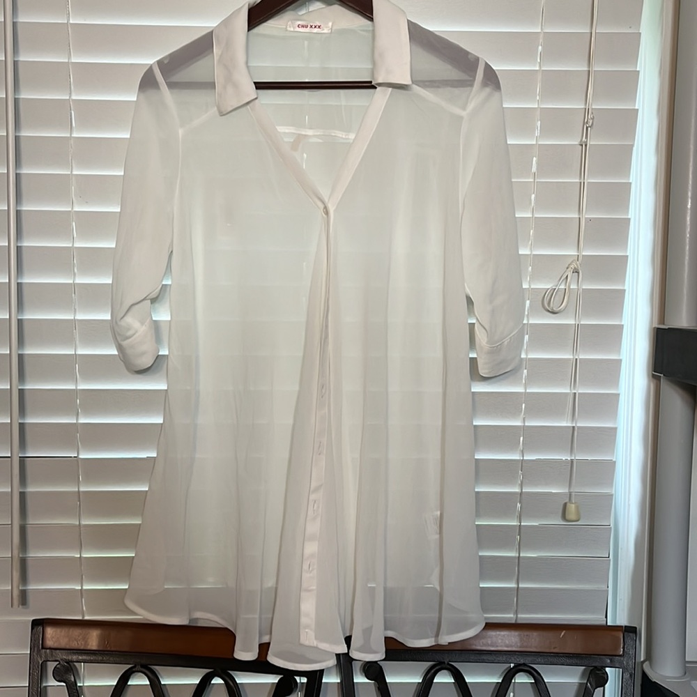 Button down flare shirt sz F